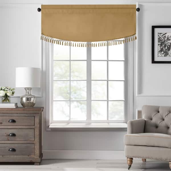 BURLINGTON NORMANDY TUSCAN GOLD GREEN ABSTRACT 1 HUGE SCARF VALANCE 41X210