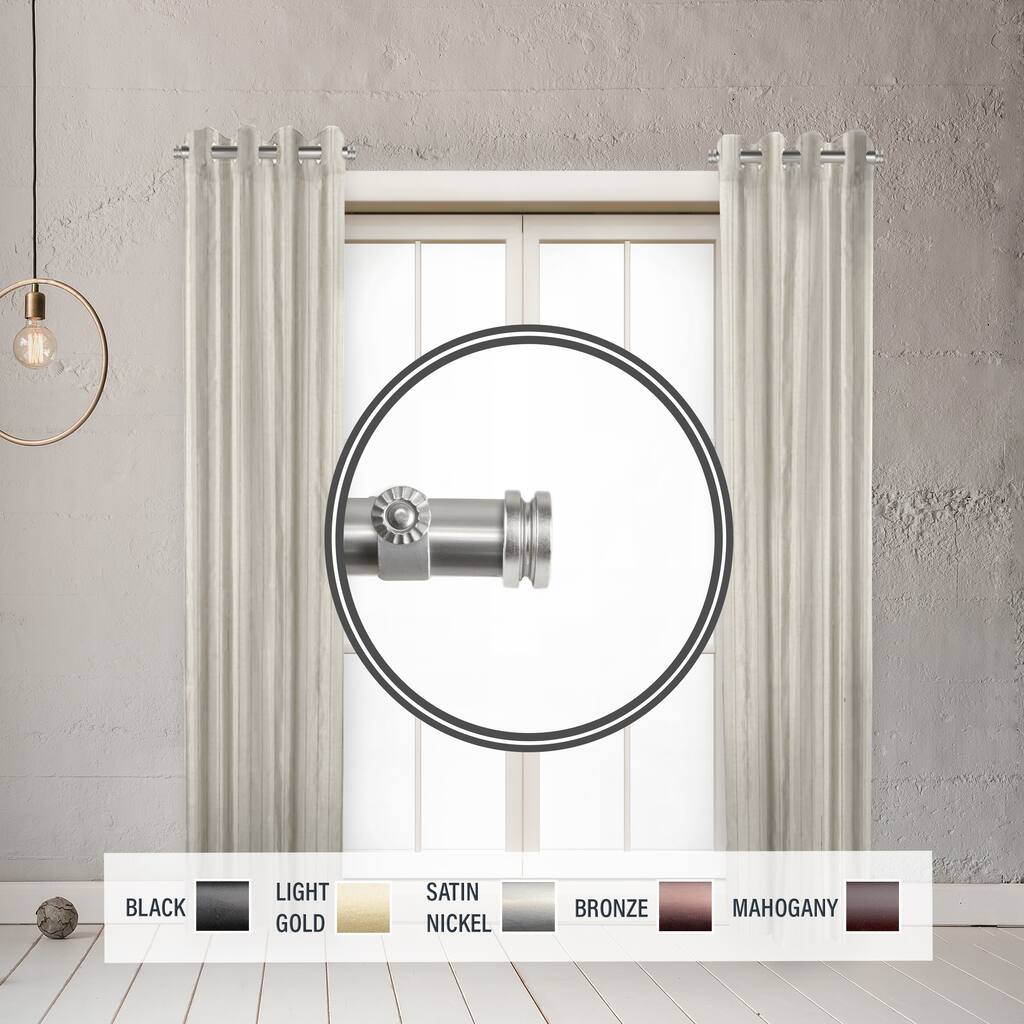 InStyleDesign Pita 1" Side Curtain Rod 12-20 inch long (Set of 2) - 12 to 20 inches