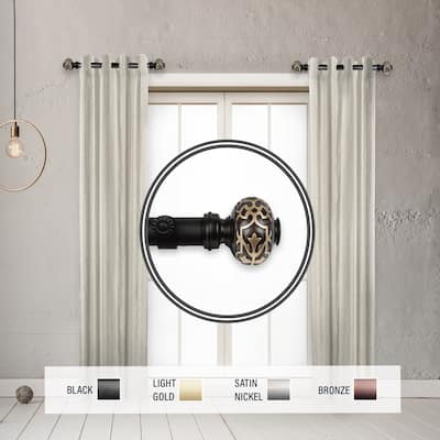 InStyleDesign Sycamore 1" Side Curtain Rod 12-20 inch long (Set of 2) - 12 to 20 inches