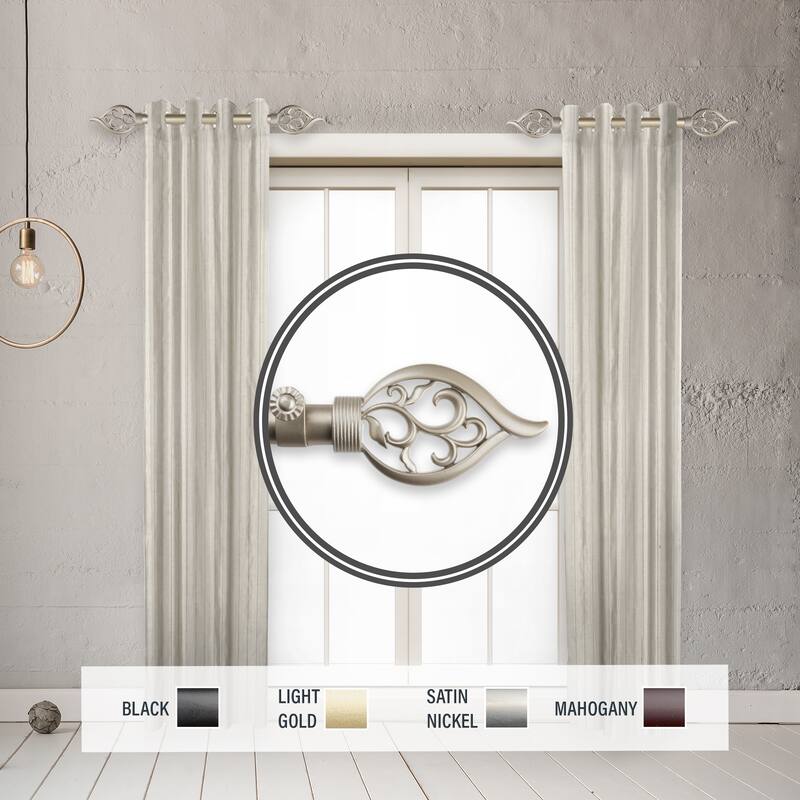 InStyleDesign Circuit 1" Side Curtain Rod 12-20 inch long (Set of 2) - 12 to 20 inches