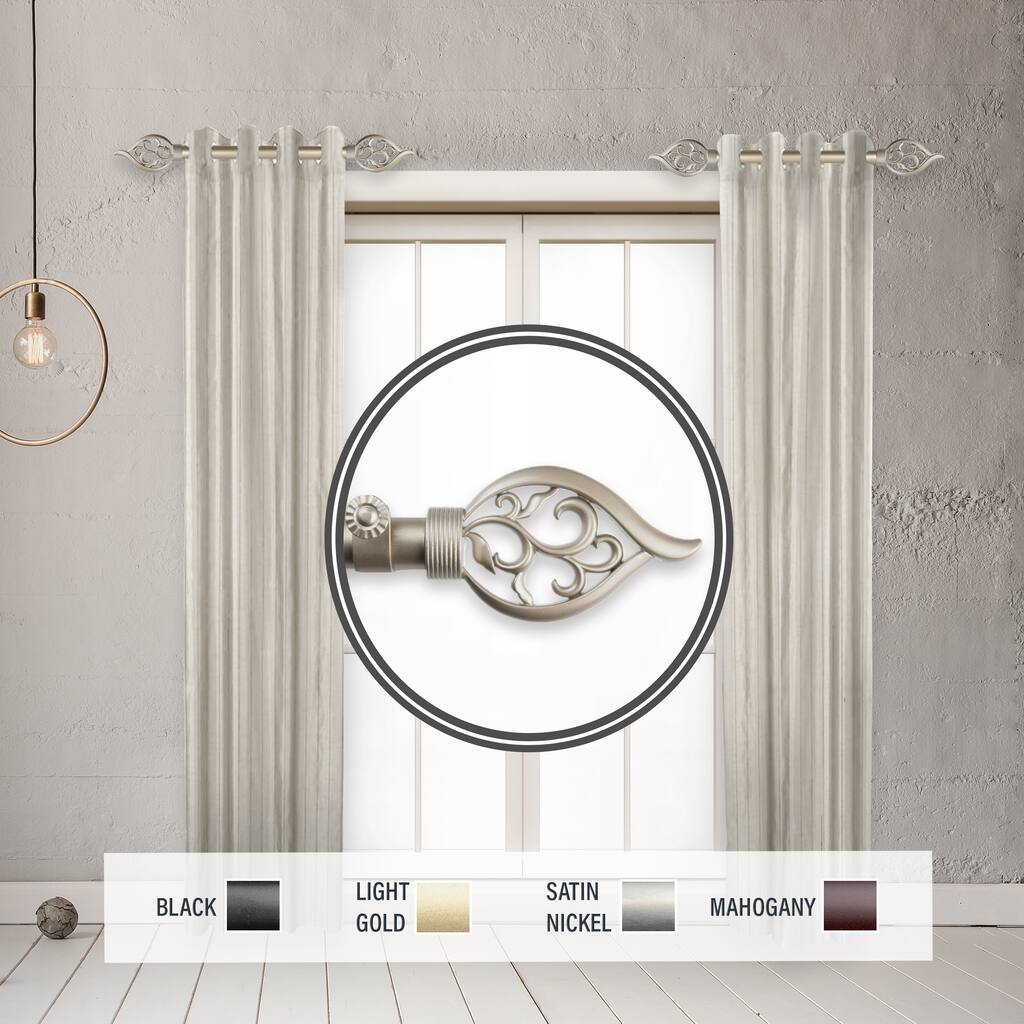 InStyleDesign Circuit 1" Side Curtain Rod 12-20 inch long (Set of 2) - 12 to 20 inches