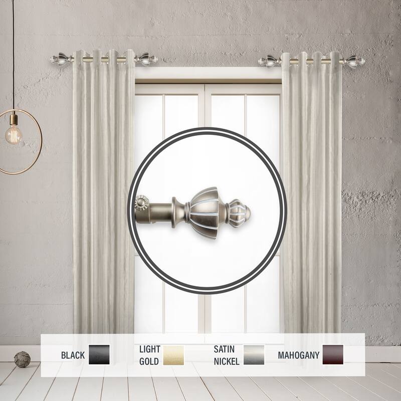 InStyleDesign Oden 1" Side Curtain Rod 12-20 inch long (Set of 2) - 12 to 20 inches