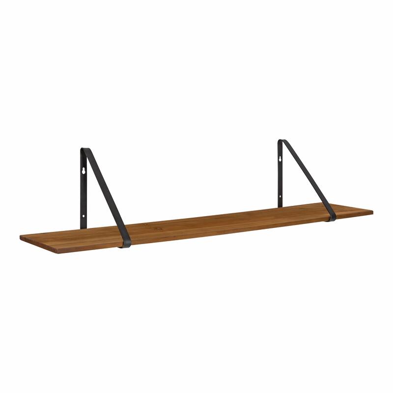 Kate and Laurel Solomon Rustic Shelf - 38x8x8 - Brown