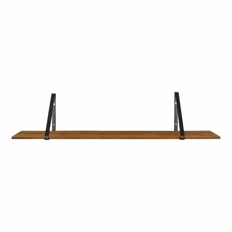 Kate and Laurel Solomon Rustic Shelf - 38x8x8