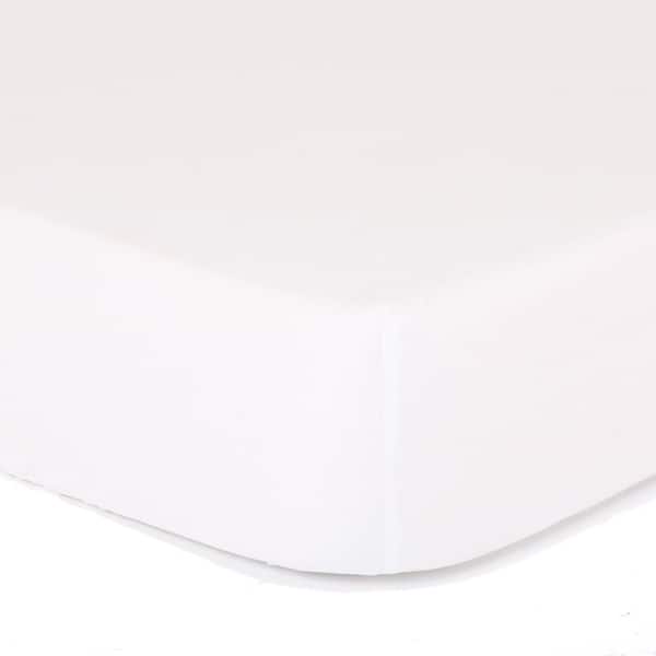 slide 1 of 1, The Peanut Shell Solid Cotton Fitted Crib Sheet in White