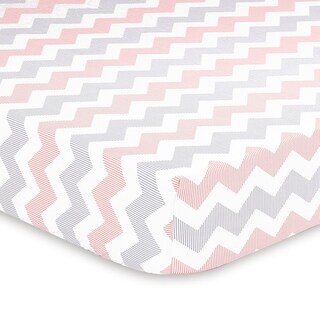 The Peanutshell Uptown Girl Chevron Fitted Crib Sheet