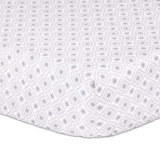 The Peanutshell Grey Diamond Fitted Crib Sheet