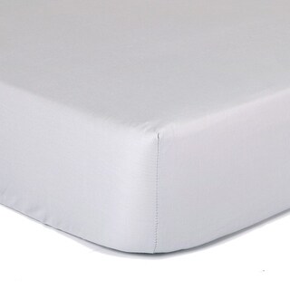 The Peanut Shell Solid Cotton Fitted Crib Sheet in Grey