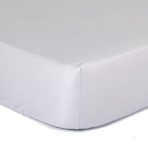 slide 1 of 1, The Peanut Shell Solid Cotton Fitted Crib Sheet in Grey