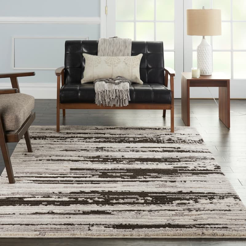 Nourison Textured Contemporary Abstract Area Rug