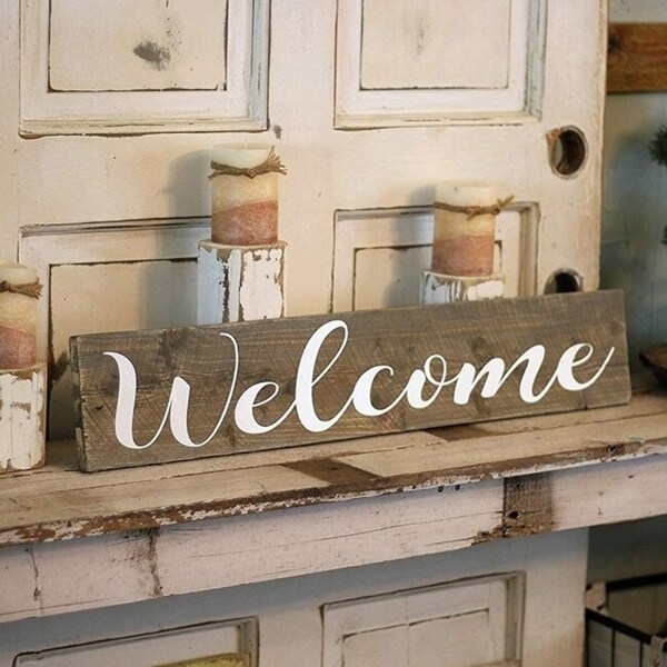 Shop The Gray Barn Grey Welcome Sign - Overstock - 29761373