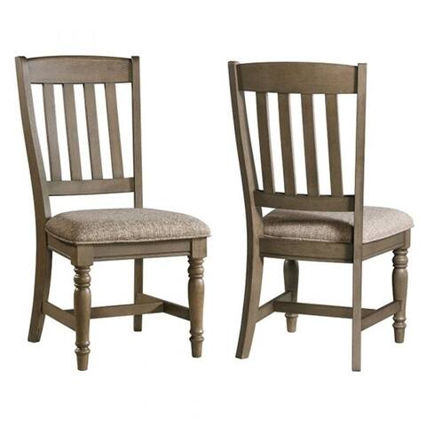 Balboa Park Roasted Oak Chairs with Cushion Seat (Set of 2)