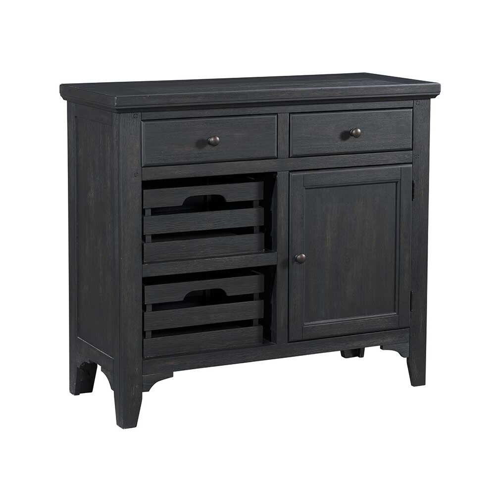 Intercon  Grove Oiled Black Sideboard with Crates - 18x47x39 (Black)
