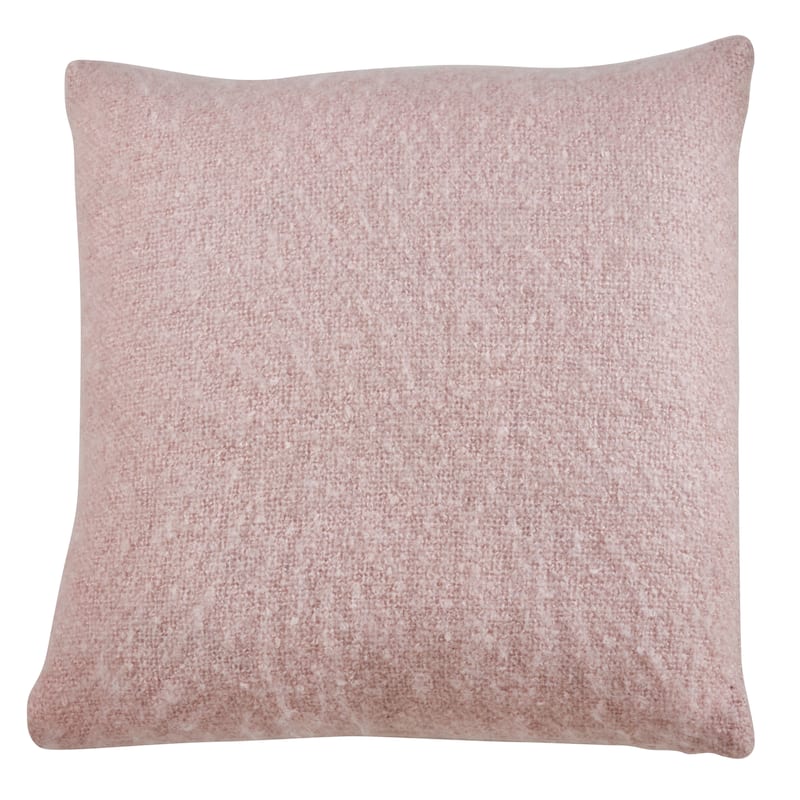 Faux Mohair Design Throw Pillow - Pink - 22" x 22" - Cover Only