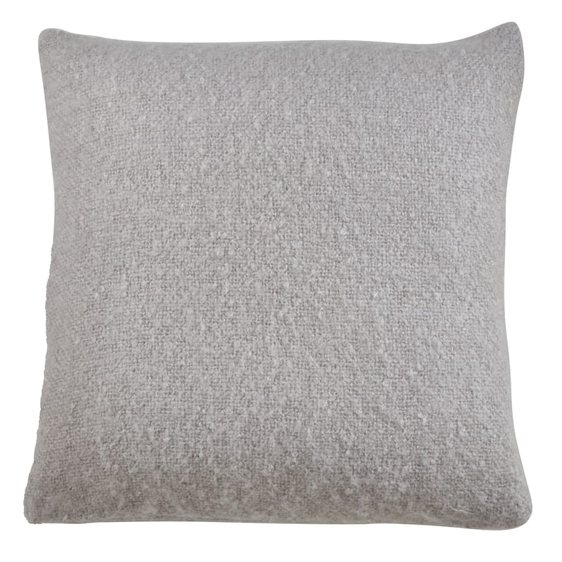 Faux Mohair Design Throw Pillow - Grey - 22" x 22" - Cover Only