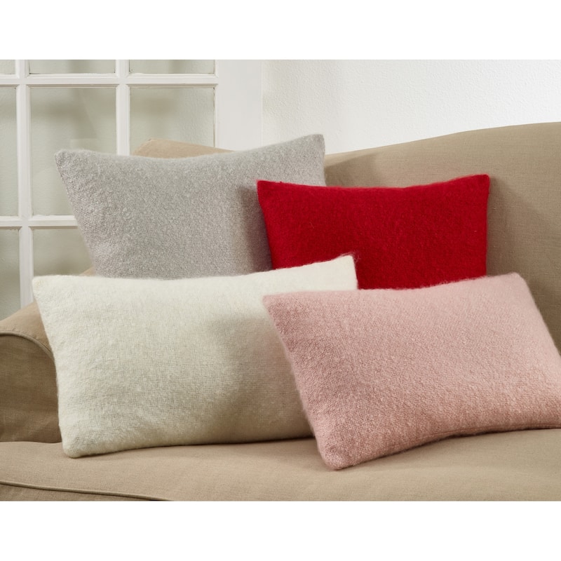 Faux Mohair Design Throw Pillow