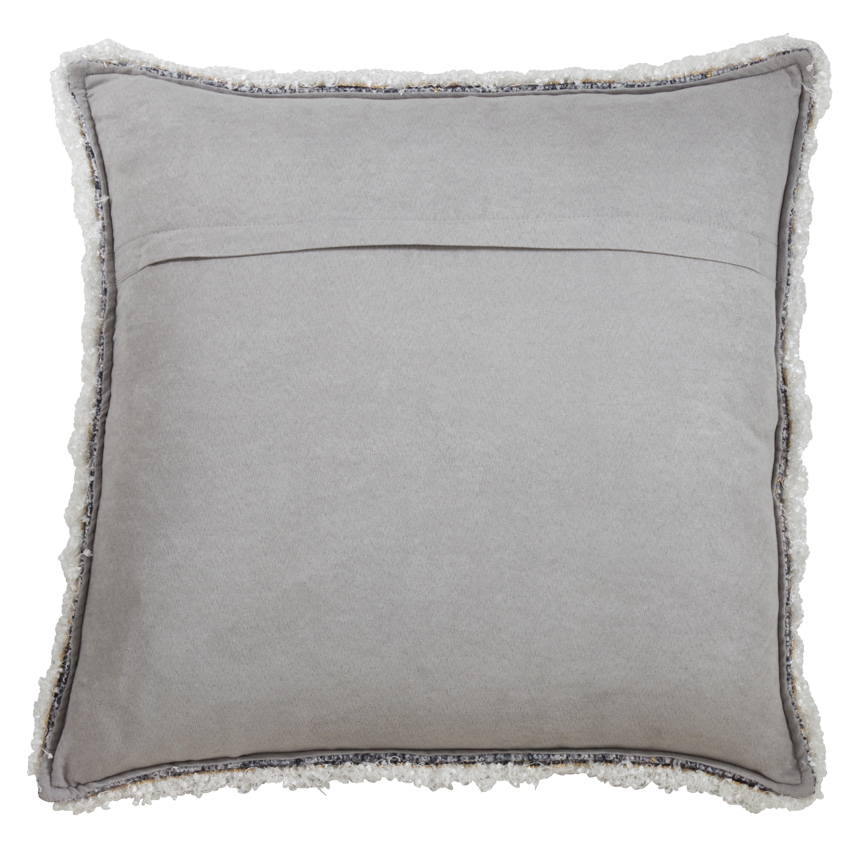 white fringe throw pillow