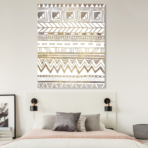 Oliver Gal 'Boho Tornasol' Abstract Wall Art Canvas Print - Gold, White