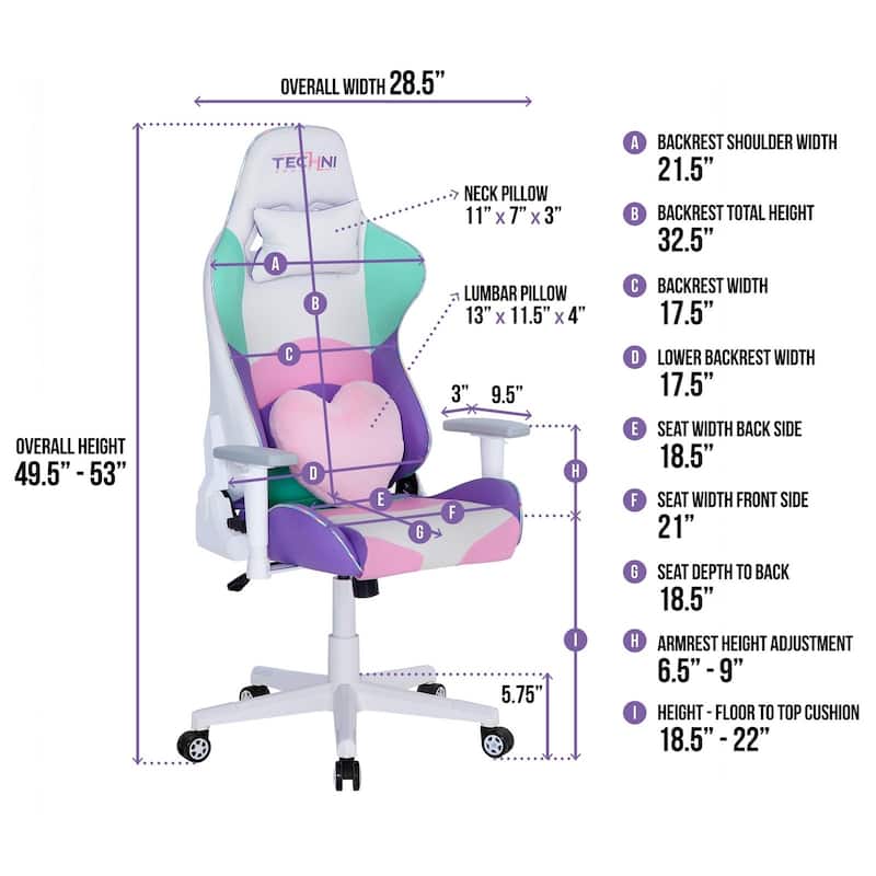 Kawaii Style High-Back Gaming Chair