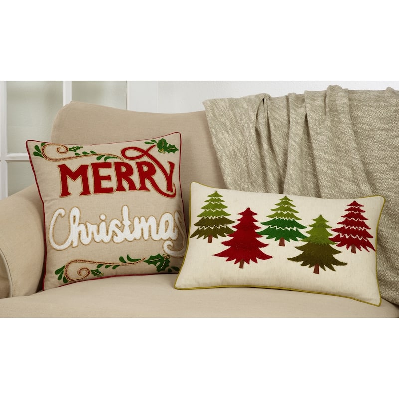 Merry Christmas Design Throw Pillow