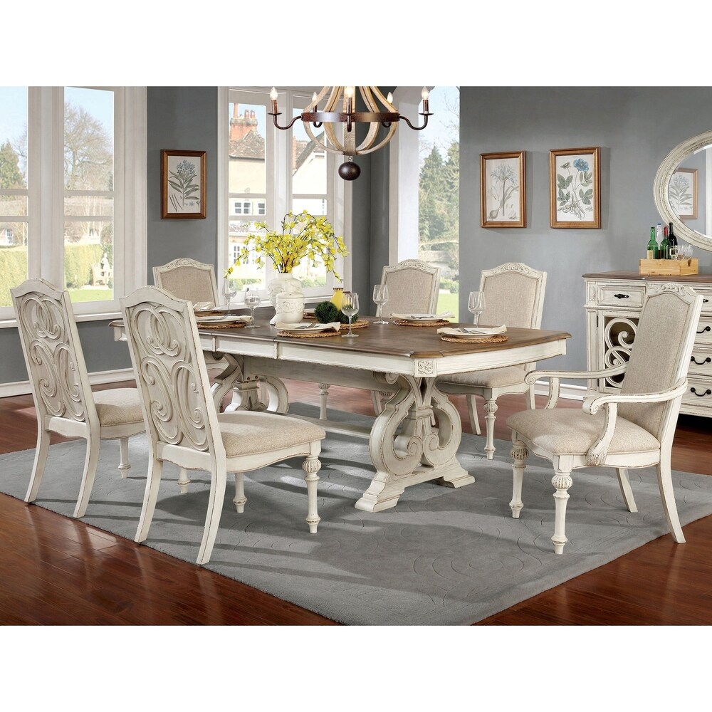 christman 7 piece extendable solid wood dining set astoria grand