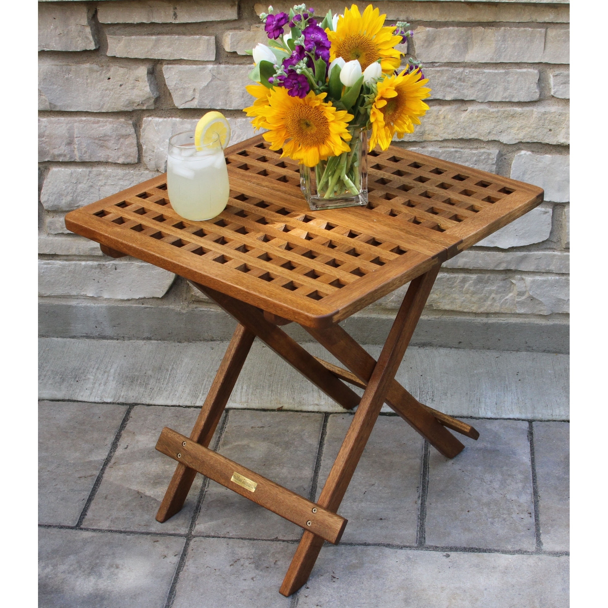Eilaf Eucalyptus Folding Side Table by Havenside Home