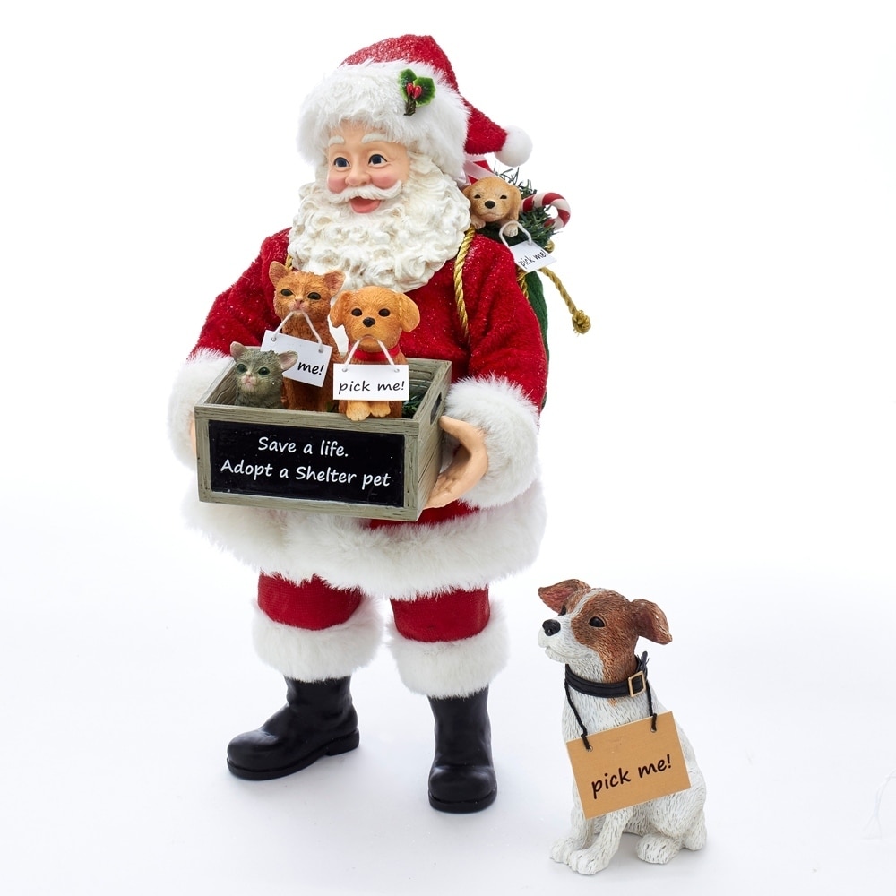 Kurt Adler 10.5-Inch Fabrichundefined™ Adopt-a-Pet Santa with Dog, Piece  Set On Sale Bed Bath  Beyond 29768687