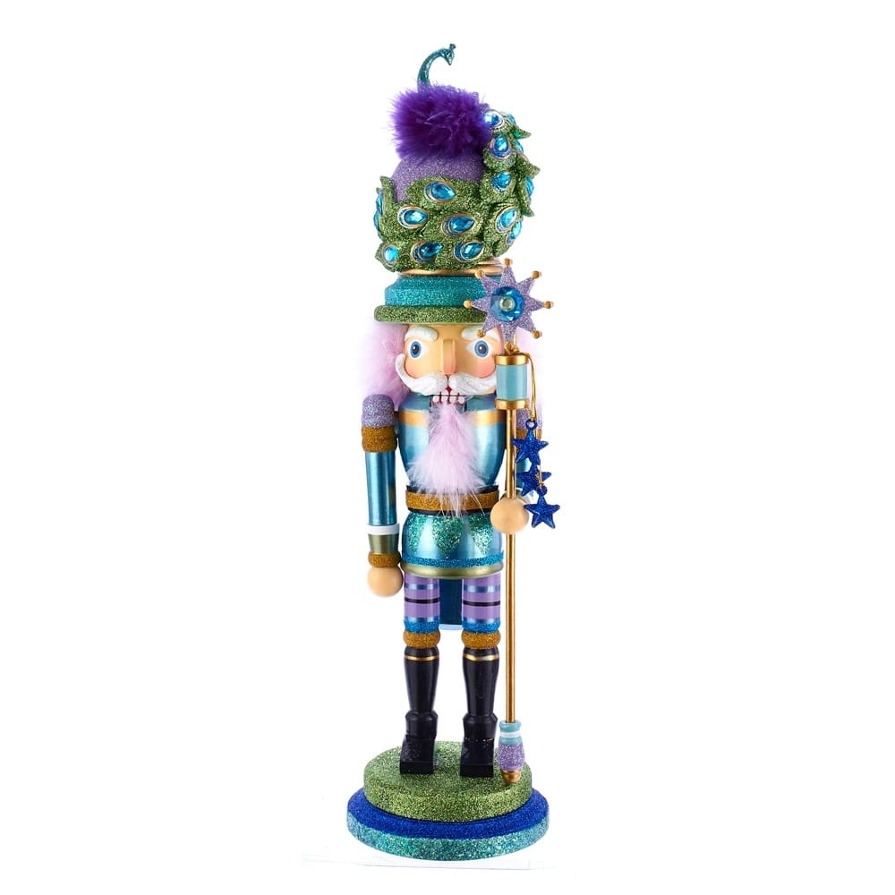 Kurt Adler 17.5-Inch Hollywood™ Peacock Hat Nutcracker