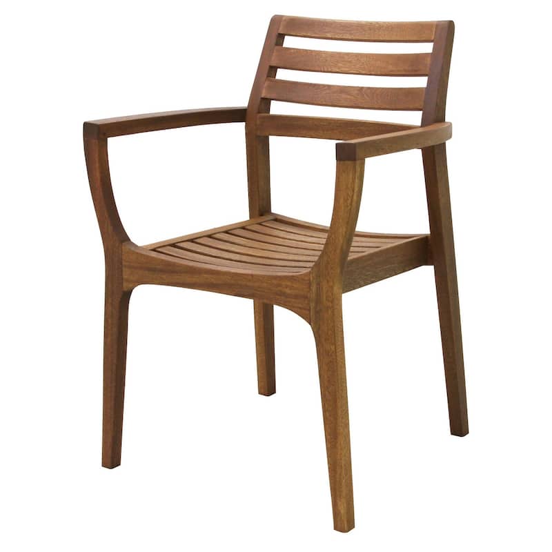 Eilaf Danish Eucalyptus Stacking Armchair, 4pk.