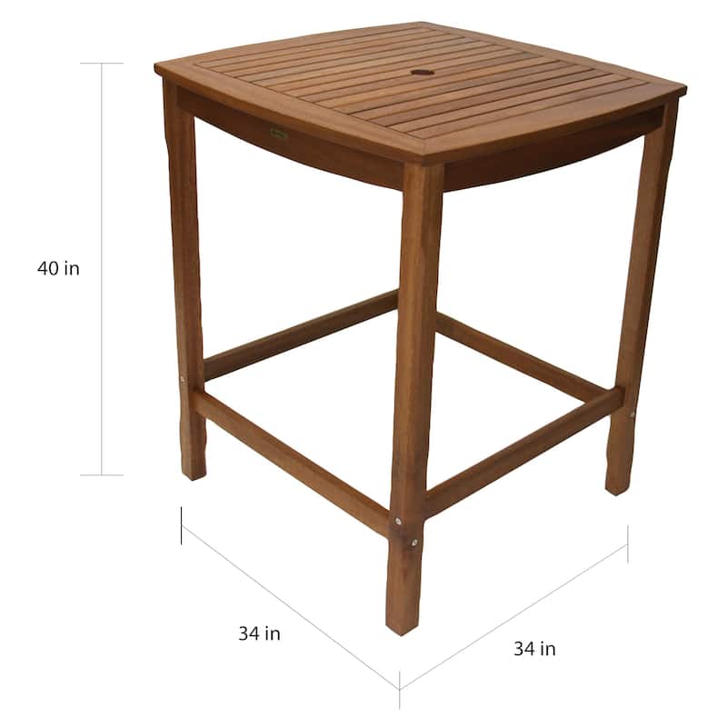 Eilaf Eucalyptus Square Bar table - N/A