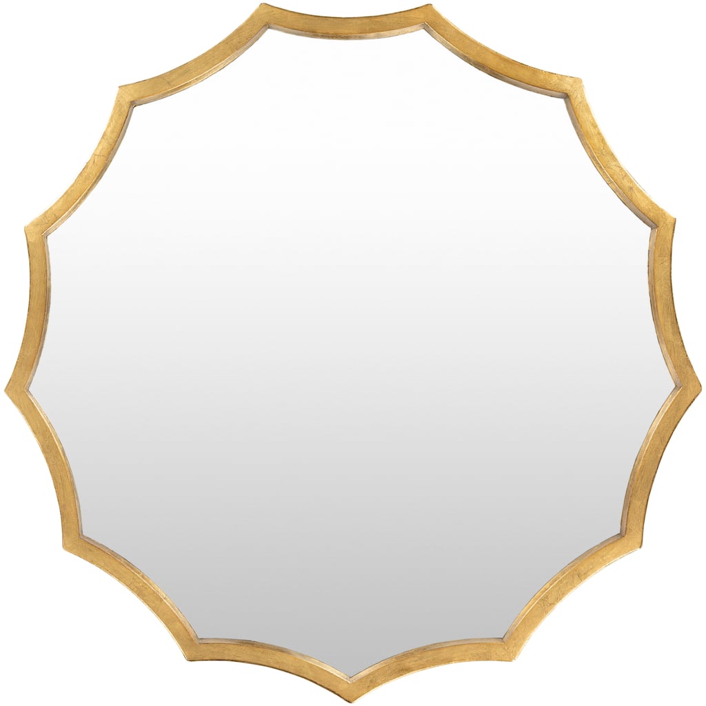 Silvia Gilded Round Mirror - 30" x 30"