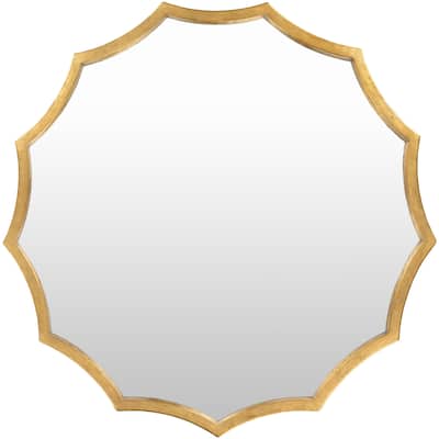 Silvia Gilded Round Mirror - 30" x 30"