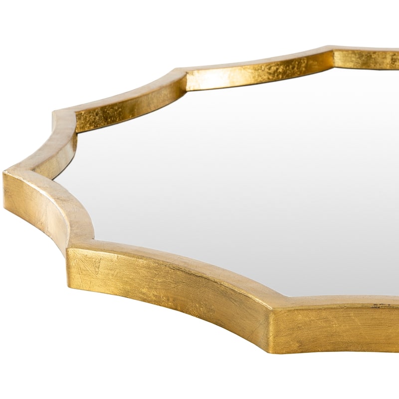 Silvia Gilded Round Mirror - 30" x 30"