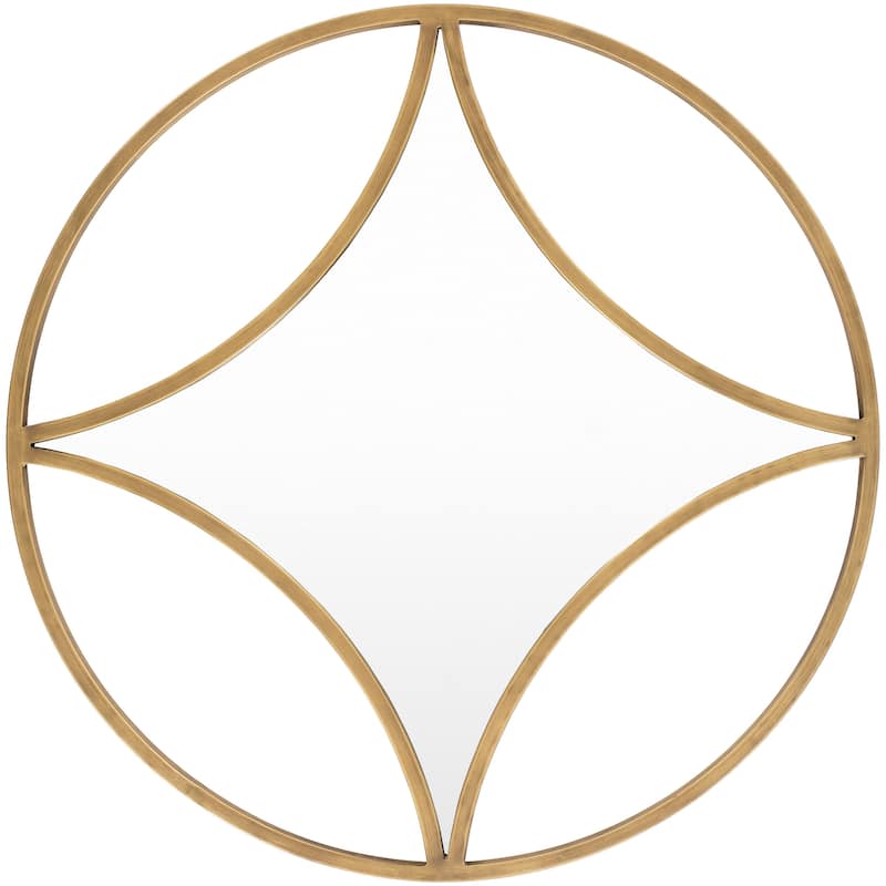 Artistic Weavers Lorena Golden Circle Diamond Mirror - 30" x 30"