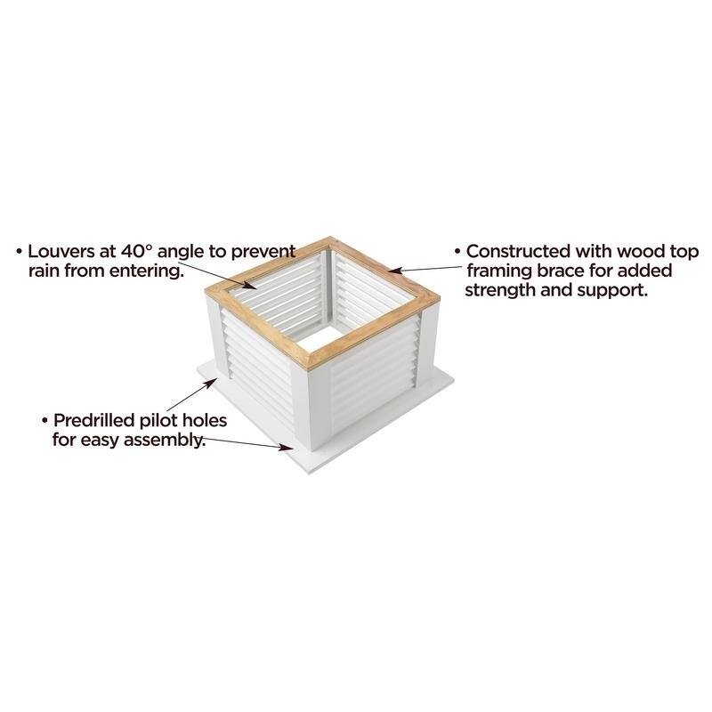 18" Square Manchester Vinyl Cupola with Rooster Weathervane by Good Directions