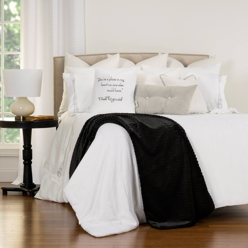 F. Scott Fitzgerald Afternoon Cafe Snow Luxury Duvet Cover and Insert Set