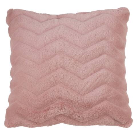 Chevron Faux Fur Throw Pillow