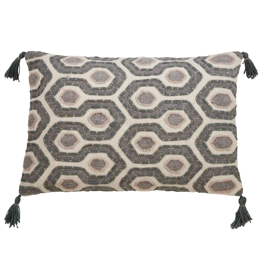 Modern Design Block Print Pillow