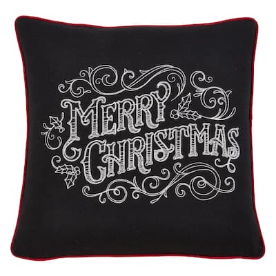 Merry Christmas Chalkboard Design Pillow