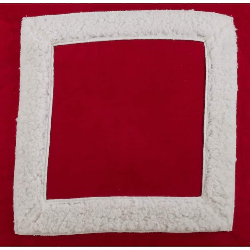 Square Sherpa Design Throw Pillow