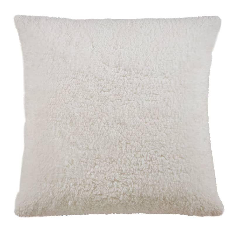Square Sherpa Design Throw Pillow