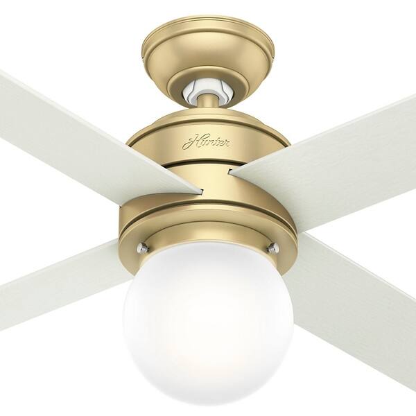 Shop Hunter 44 Hepburn Modern Brass Ceiling Fan With Led