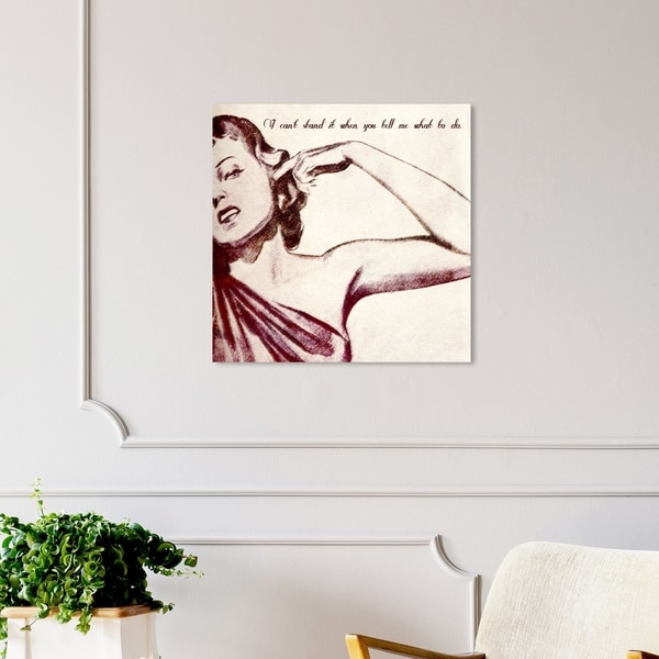 Oliver Gal 'Bell' Typography and Quotes Wall Art Canvas Print - Red, White
