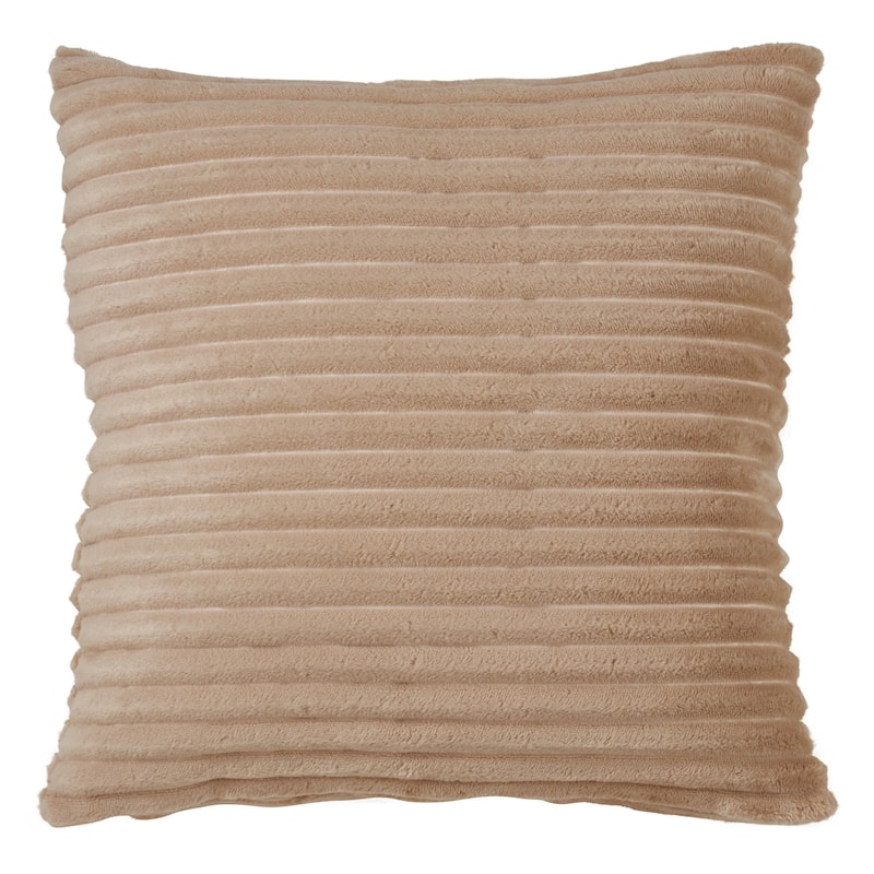 Faux Rabbit Fur Poly Filled Throw Pillow