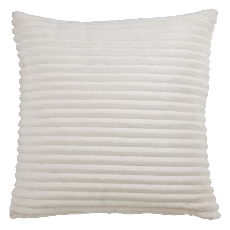 Faux Rabbit Fur Poly Filled Throw Pillow