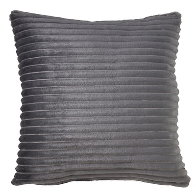 Faux Rabbit Fur Poly Filled Throw Pillow