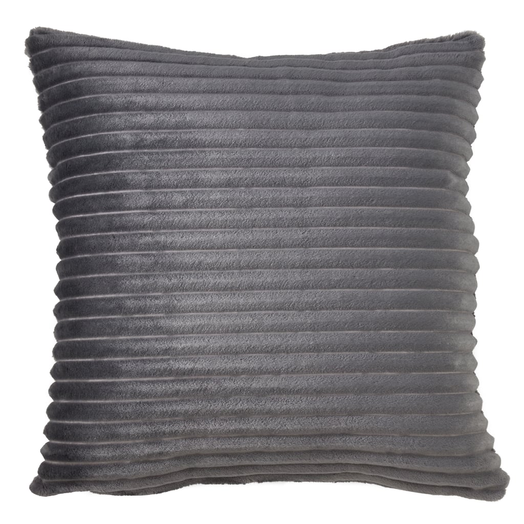 Faux Rabbit Fur Poly Filled Throw Pillow