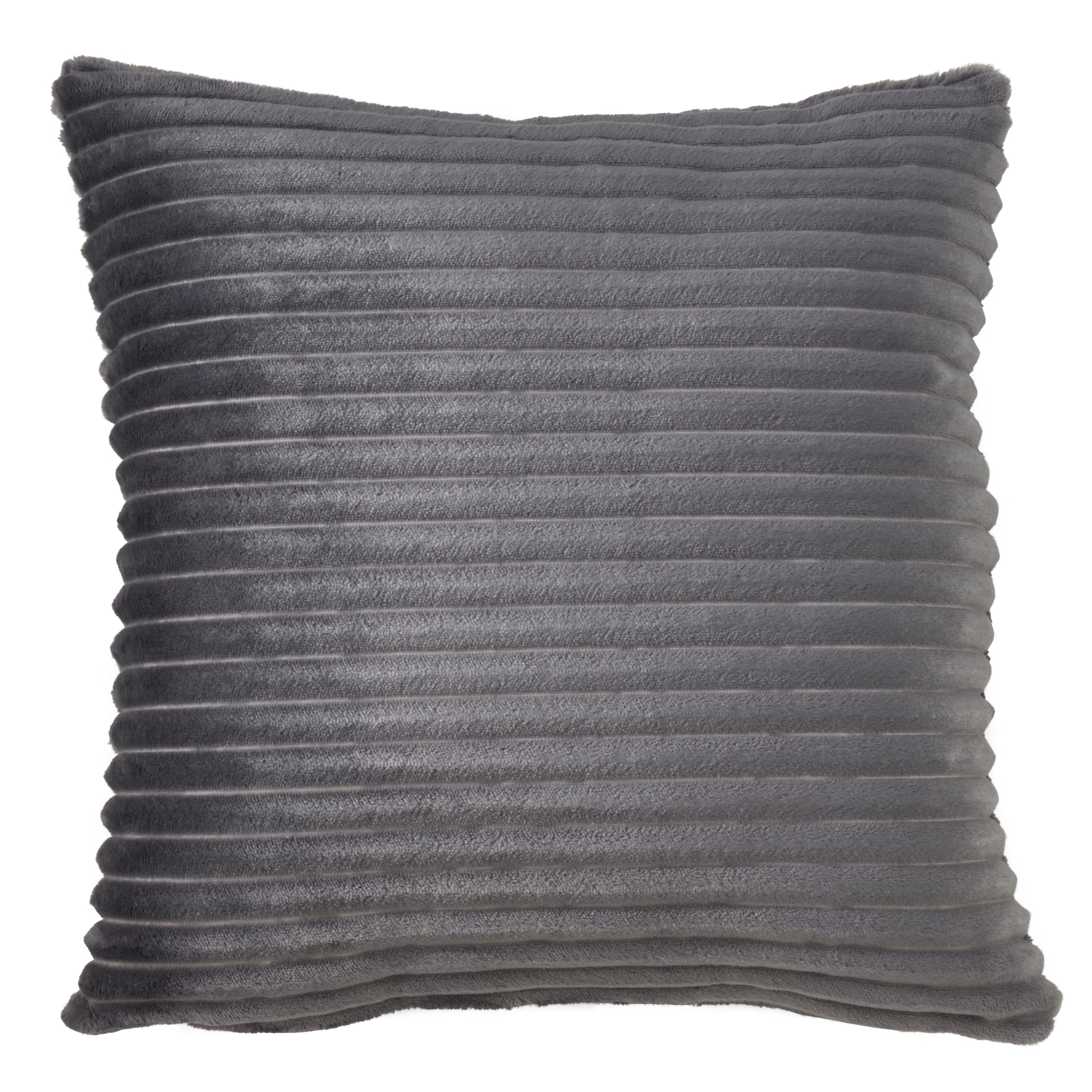 Faux Rabbit Fur Poly Filled Throw Pillow