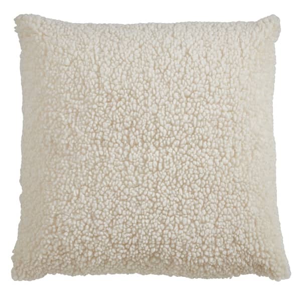 slide 2 of 10, Faux Fur Throw Pillow Cover Only - Ivory