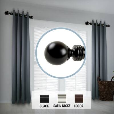 InStyleDesign Sondra 1.5" Side Curtain Rod 12-20 inch long (Set of 2) - 12 to 20 inches